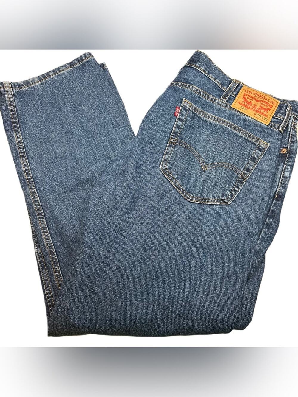 Levi's Men's Straight 505s Blue Denim Jeans 40x30